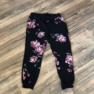Floral joggers